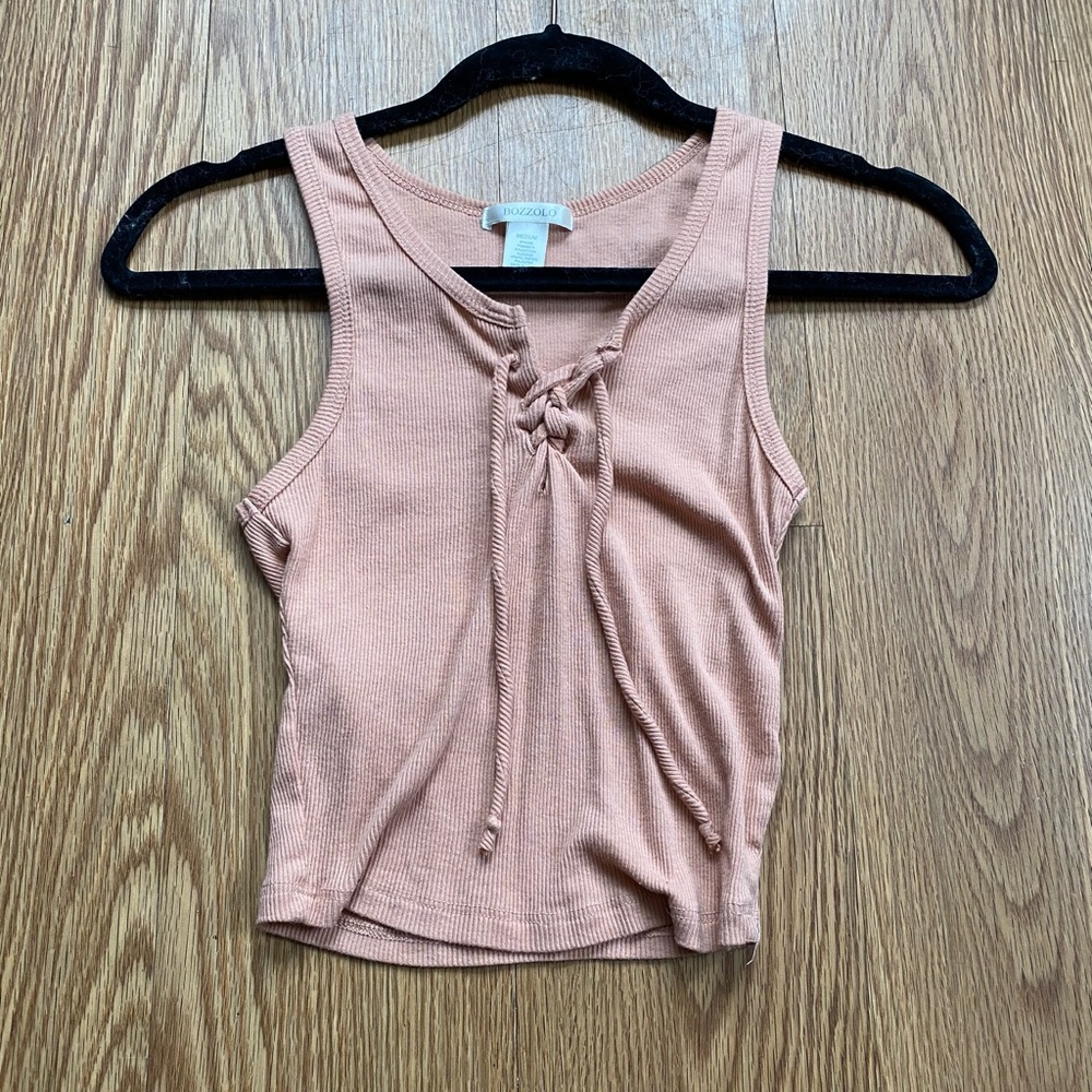 Blush Pink Tank Top/Crop Top